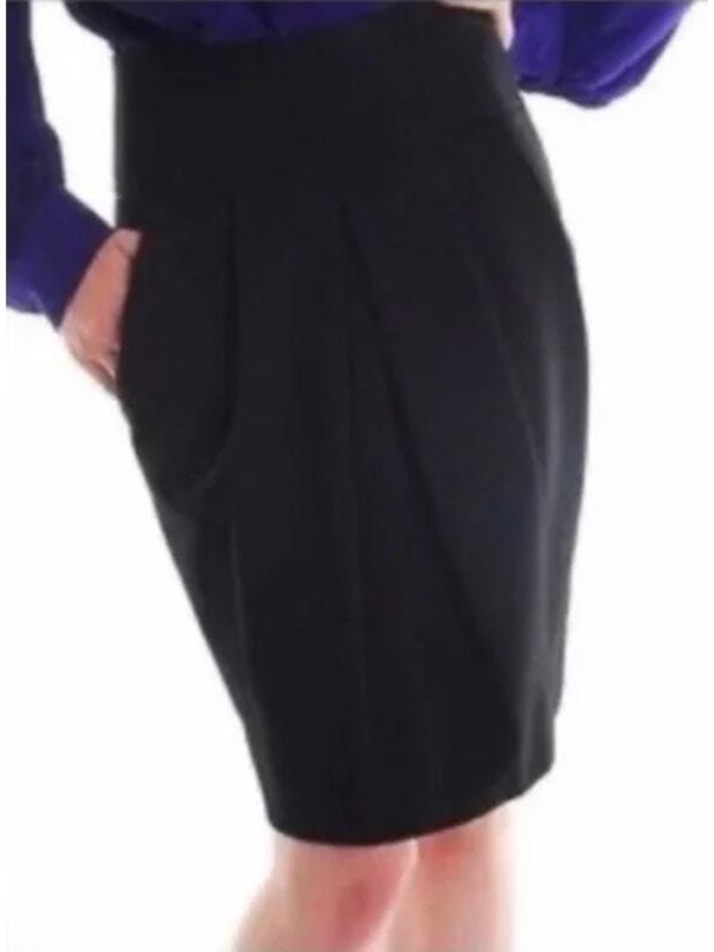 Theory Black Figuero Craze Tulip Skirt